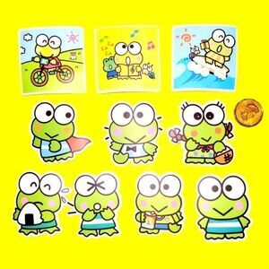 3/$20 Brand New 10x Sanrio Keroppi Waterproof Stickers